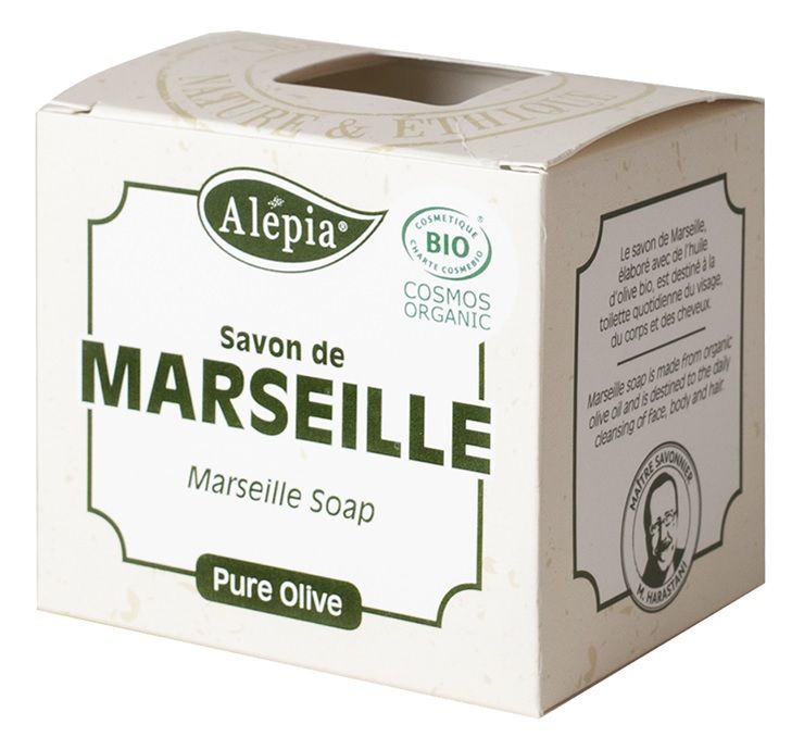 Mydło marsylskie oliwkowe 100% EKO 230 g - Alepia