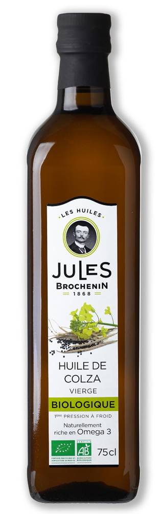 Olej rzepakowy virgin omega 3 BIO 750 ml - JULES BROCHENIN