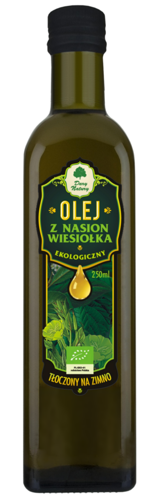 Olej z nasiona wiesiołka tłoczony na zimno Bio 250 ml - Dary Natury