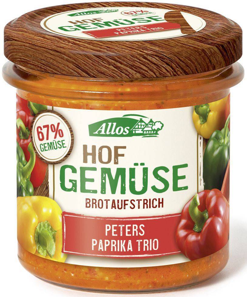 Pasta warzywna z trzema rodzajami papryki bezglutenowa Bio 135 g - Allos