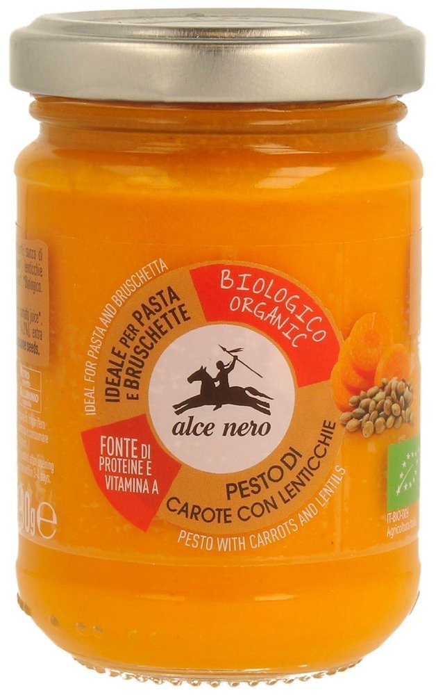 Pesto z marchewki i soczewicy BIO 130g - Alce Nero 