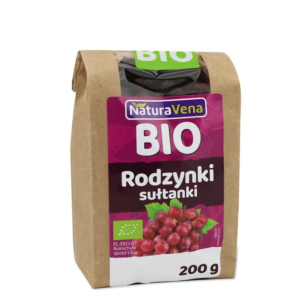 RODZYNKI SUŁTANKI BIO 200 g - NATURAVENA