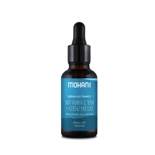 SERUM DO TWARZY ODMŁADZAJĄCO - ROZJAŚNIAJĄCE Z WITAMINĄ C I KOENZYMEM Q10 30 ml - MOHANI