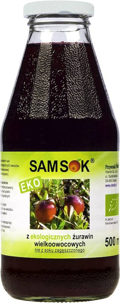 Sam Sok z żurawiny wielkoowocowej Nfc Bio 500 ml - Viandis