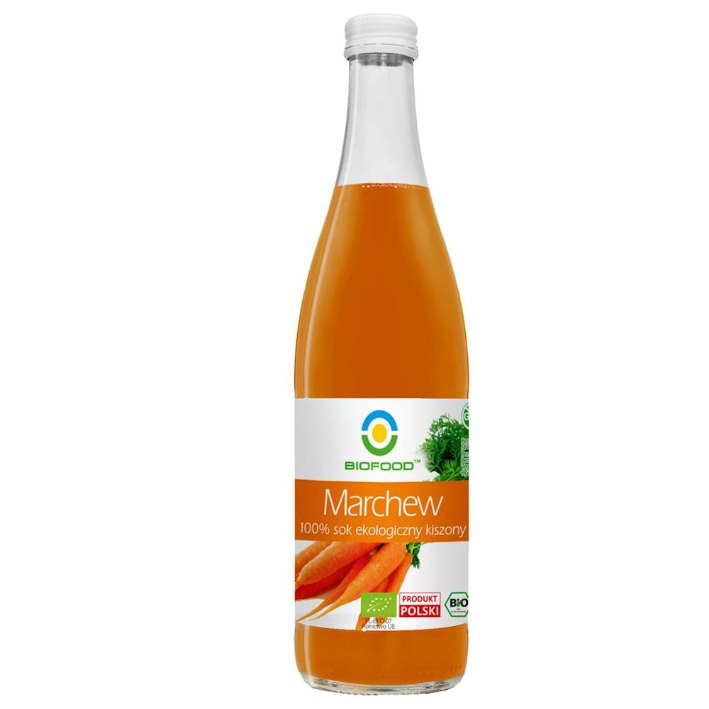 Sok z marchwi kiszonej nfc bezglutenowy Bio 500 ml - Bio Food 