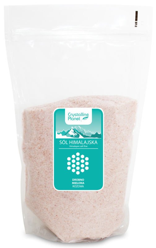 Sól himalajska różowa drobno  mielona 1 kg - Crystalline
