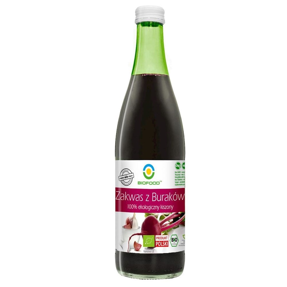 ZAKWAS Z BURAKÓW KISZONYCH BEZGLUTENOWY BIO 500 ml - BIO FOOD