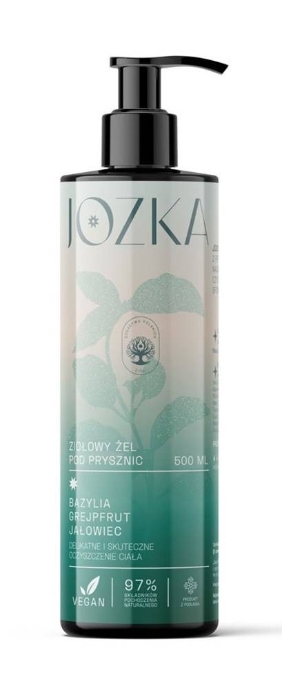 ŻEL POD PRYSZNIC ZIOŁOWY ( BAZYLIA, GREJPFRUT, JAŁOWIEC) 500 ml - JOZKA (DARY NATURY)