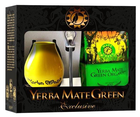 Zestaw Yerba Mate BIO 400g matero , bombilla - Organic Mate Green