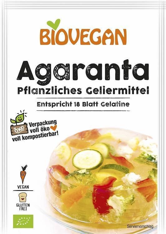 Agaranta (środek żelujący) bezglutenowa Bio 18 g - Bio Vegan