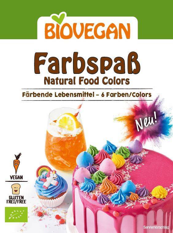 Barwniki spożywcze bezglutenowe BIO  6 x 8 g - Bio Vegan