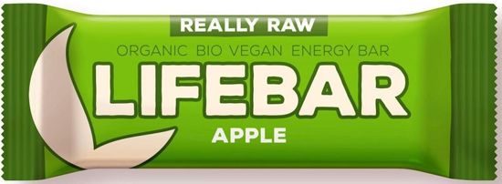 Baton jabłkowy raw bezglutenowy Bio 47g - Lifefood