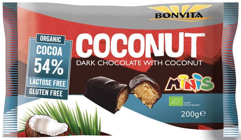 Baton kokosowy oblany ciemną czekoladą 200g - Cocoa 