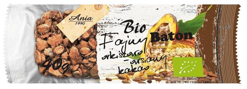 Baton orkiszowo - owsiany z kakao BIO 40g - Bio Ania 