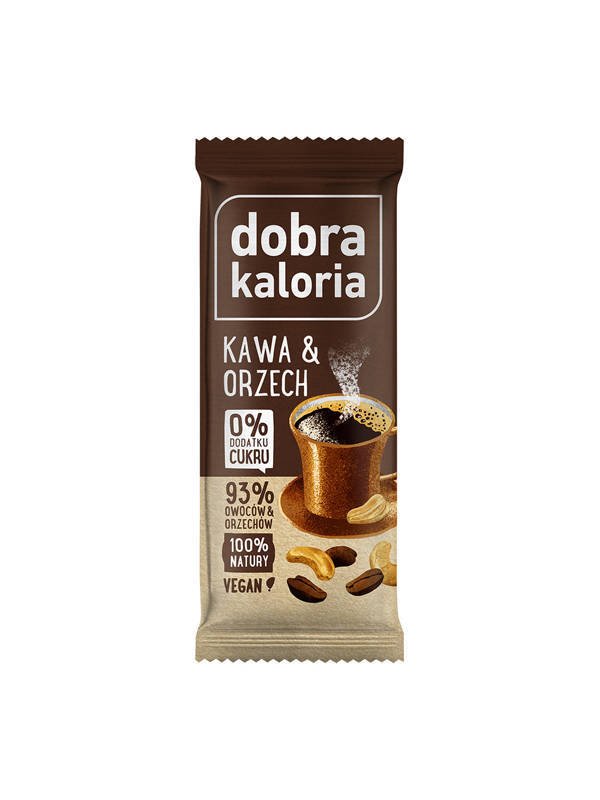 Baton owocowy kawa/orzech 35g - Dobra kaloria 