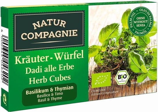 Bulion kostki ziołowe z bazylią i tymiankiem BIO 80 g - Natur Compagnie