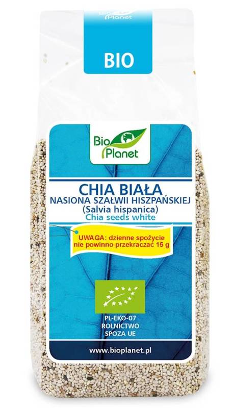 Chia biała nasiona szałwi hiszpańskiej Bio 200g - Bio Planet