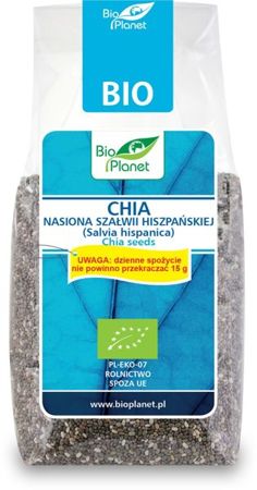 Chia nasiona szałwii hiszpańskiej ( Salvia hispanica ) BIO 200g Bio Planet