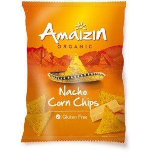 Chipsy Nachos kukurydziane o smaku serowym bezglutenowe Bio 150g - Amaizin