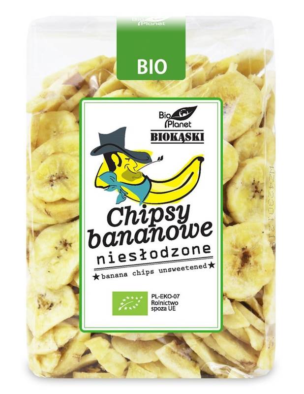 Chipsy bananowe niesłodzone Bio 350g - Bio Planet