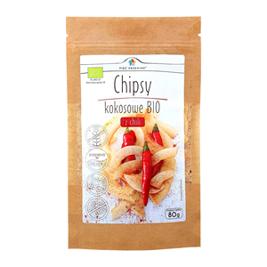 Chipsy kokosowe BIO z chili bezglutenowe 80g - Pięć Przemian