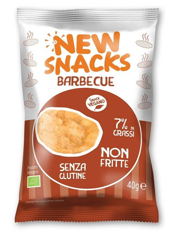 Chipsy ziemniaczane o smaku barbecue bezglutenowe BIO 40g- New Snacks