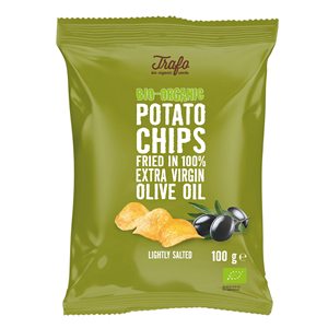 Chipsy ziemniaczane smażone na oliwie z oliwek BIO 100g-  Trafo