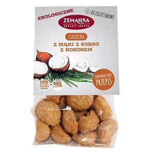 Ciastka z mąki z sorgo z kokosem bezglutenowe BIO 100g- Zemanka