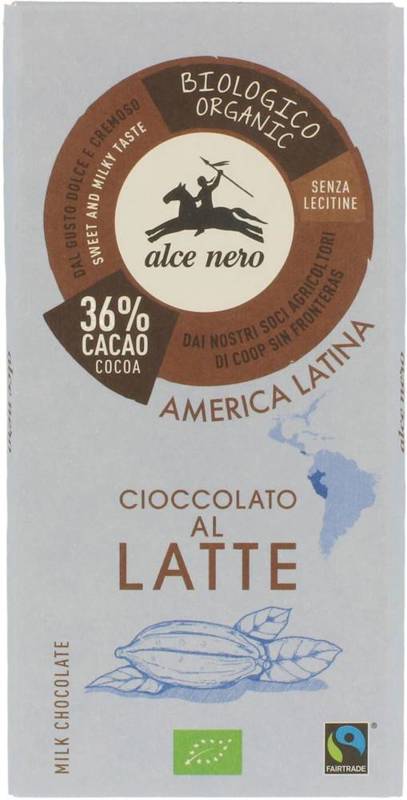 Czekolada mleczna Fair Trade BIO 100g - Alce Nero 