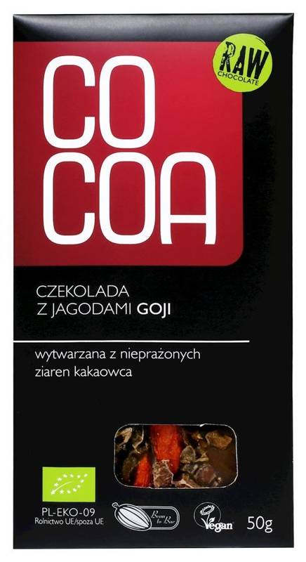 Czekolada z jagodami goji  Bio 50g - Cocoa