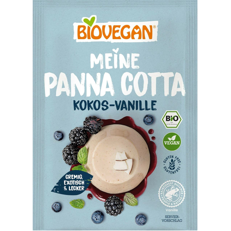 Deser kokosowy panna cotta w proszku wegański bezglutenowy BIO 46g - Biovegan [OUTLET]