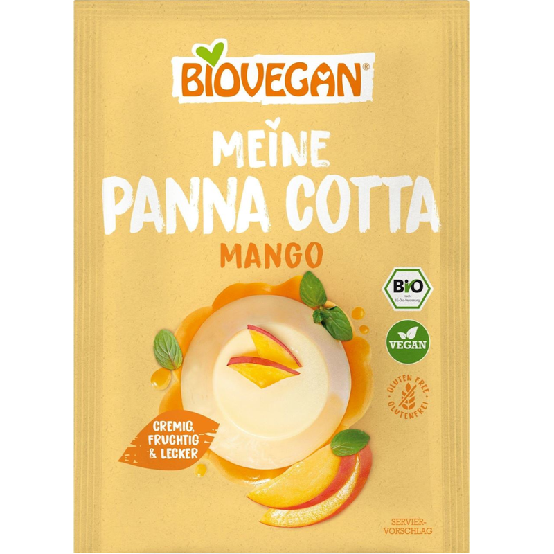 Deser mango panna cotta w proszku wegański bezglutenowy BIO 38g - Biovegan [OUTLET]