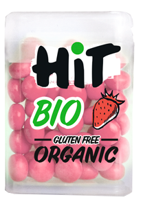 Drażetki o smaku truskawkowym bezglutenowe Bio 15 - Nat - Hit 
