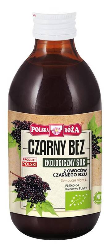 Ekologiczne sok z czarnego bzu 250ml - Polska Róża