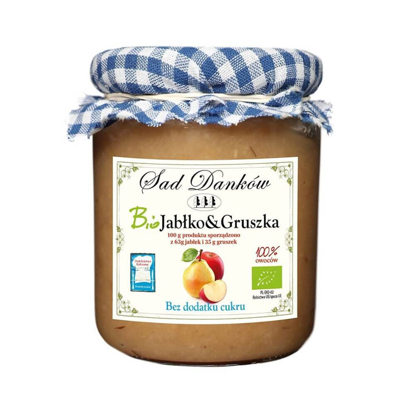 Ekologiczny dżem jabłko-gruszka 260g - Sad Danków