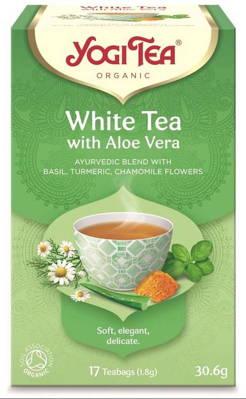 HERBATA BIAŁA Z ALOESEM (WHITE TEA WITH ALOE VERA) BIO (17 x 1,8 g) 30,6 g - YOGI TEA