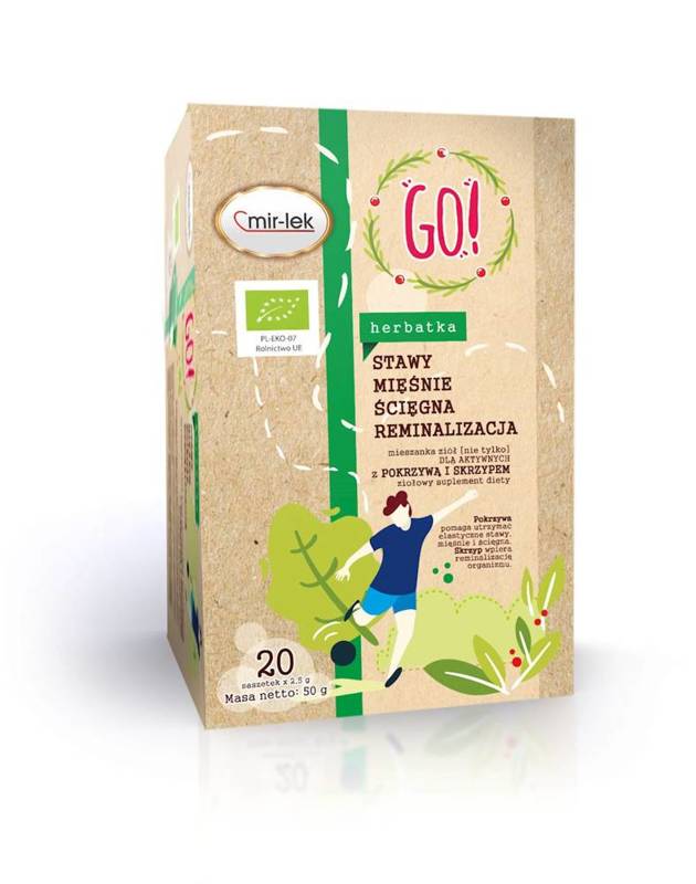 Herbata Go! Stawy, mięśnie, ścięgna, reminalizacja Bio 50g - Mir-Lek