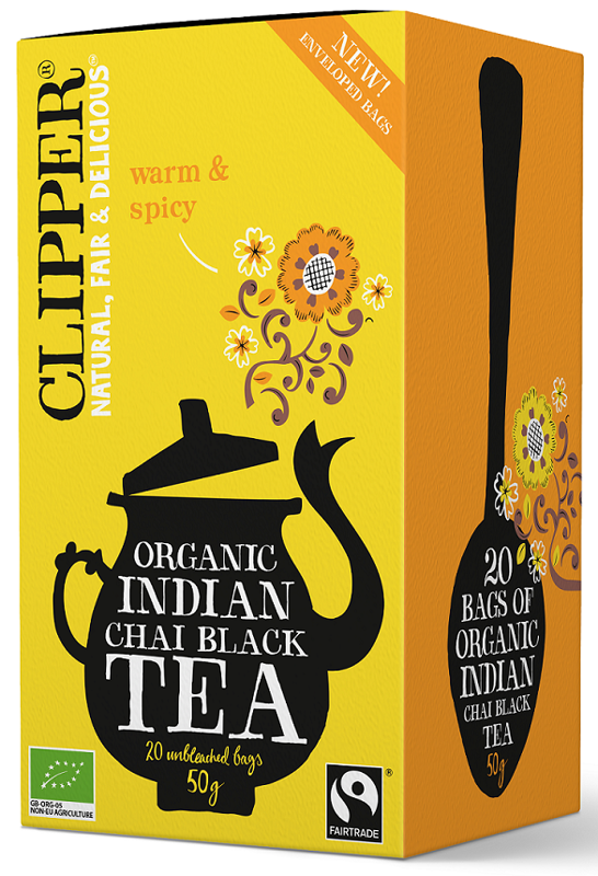 Herbata czarna chai z cynamonem i goździkami  Fair Trade Bio 50g- Clipper
