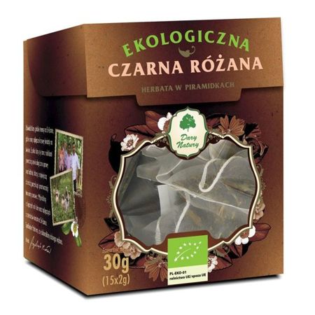 Herbata czarna różana piramidki Bio (15x2 g) - Dary Natury