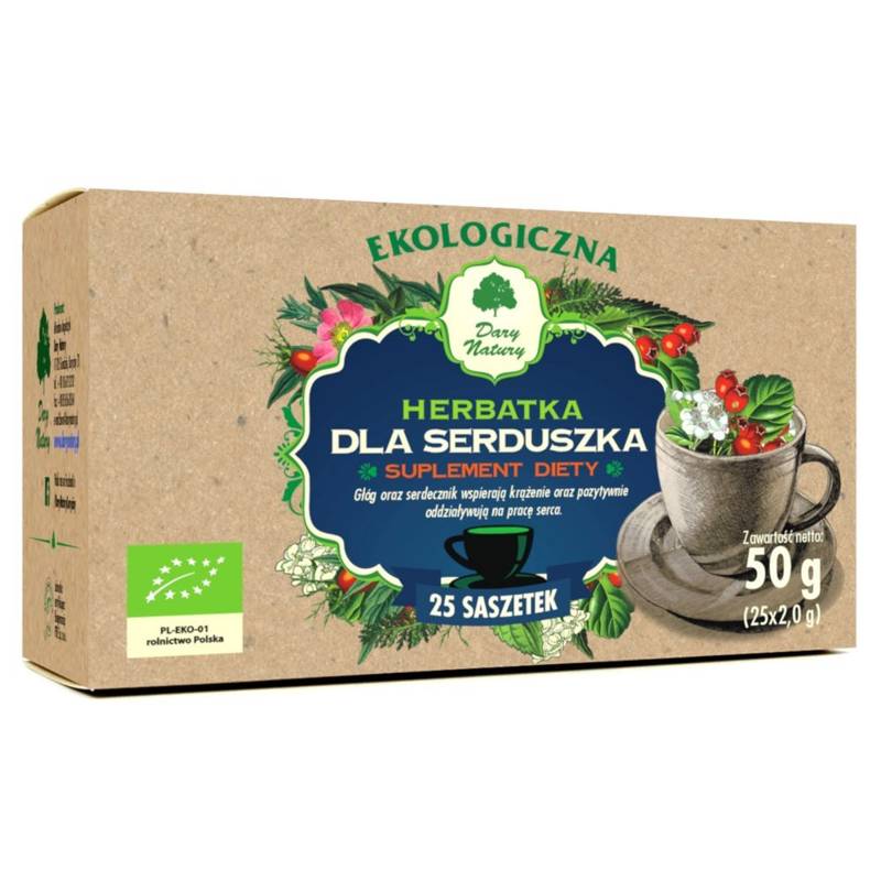 Herbata dla serduszka Bio (25x2g) 50g - Dary Natury