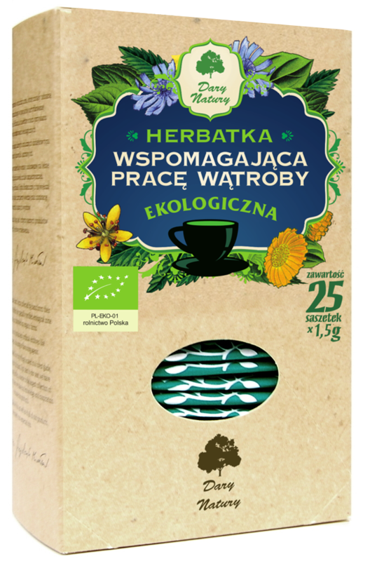 Herbata wspomagająca pracę wątroby Bio 37,5g - Dary Natury