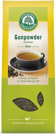 Herbata zielona Gunpowder liściasta BIO 100g LEBENSBAUM