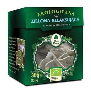 Herbata zielona relaksująca piramidki (15 x 2 g) BIO - Dary Natury