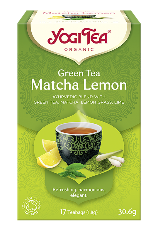 Herbata zielona z cytryną i matchą (green tea matcha lemon) BIO (17 x 1,8 g) 30,6 g - YOGI TEA