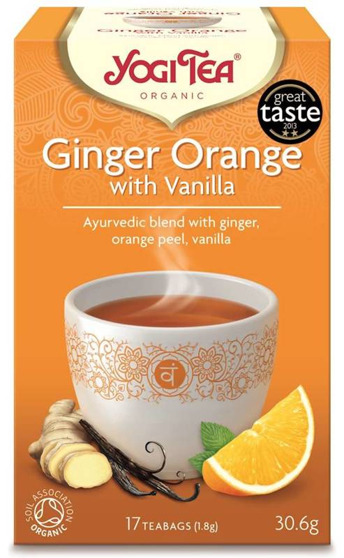Herbatka imbirowo - pomarańczowa z wanilią BIO (17x1,8g)30,6g - Yogi Tea