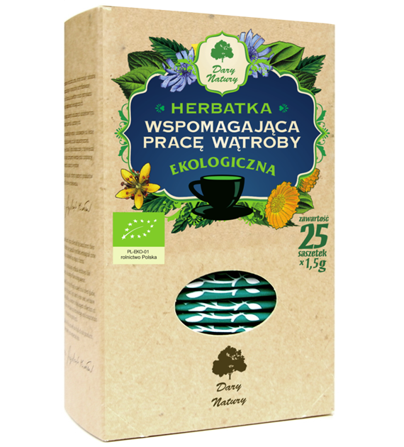 Herbatka wspomagająca prace wątroby BIO (25x1,5 g ) - Dary Natury