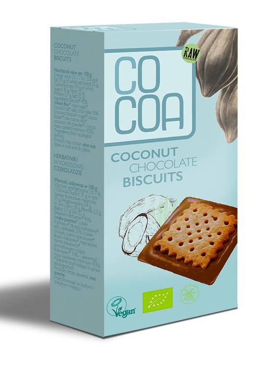 Herbatniki z czekoladą kokosową BIO 95g - Cocoa