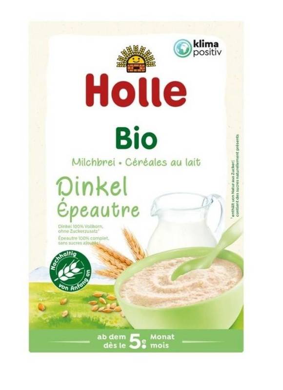 KASZKA MLECZNO - ORKISZOWA BEZ DODATKU CUKRÓW OD 5 MIESIĄCA BIO 250 g - HOLLE