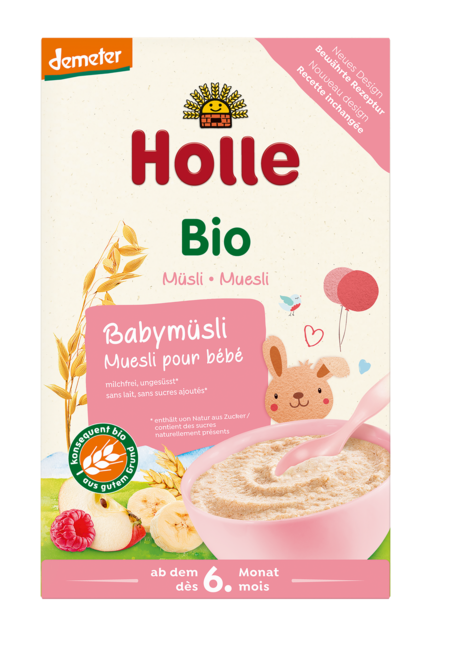 KASZKA ZBOŻOWO - OWOCOWA BEZ DODATKU CUKRÓW OD 6 MIESIĄCA DEMETER BIO 250 g - HOLLE