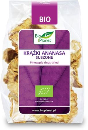 Krążki Ananasa suszone BIO 100g - Bio Planet